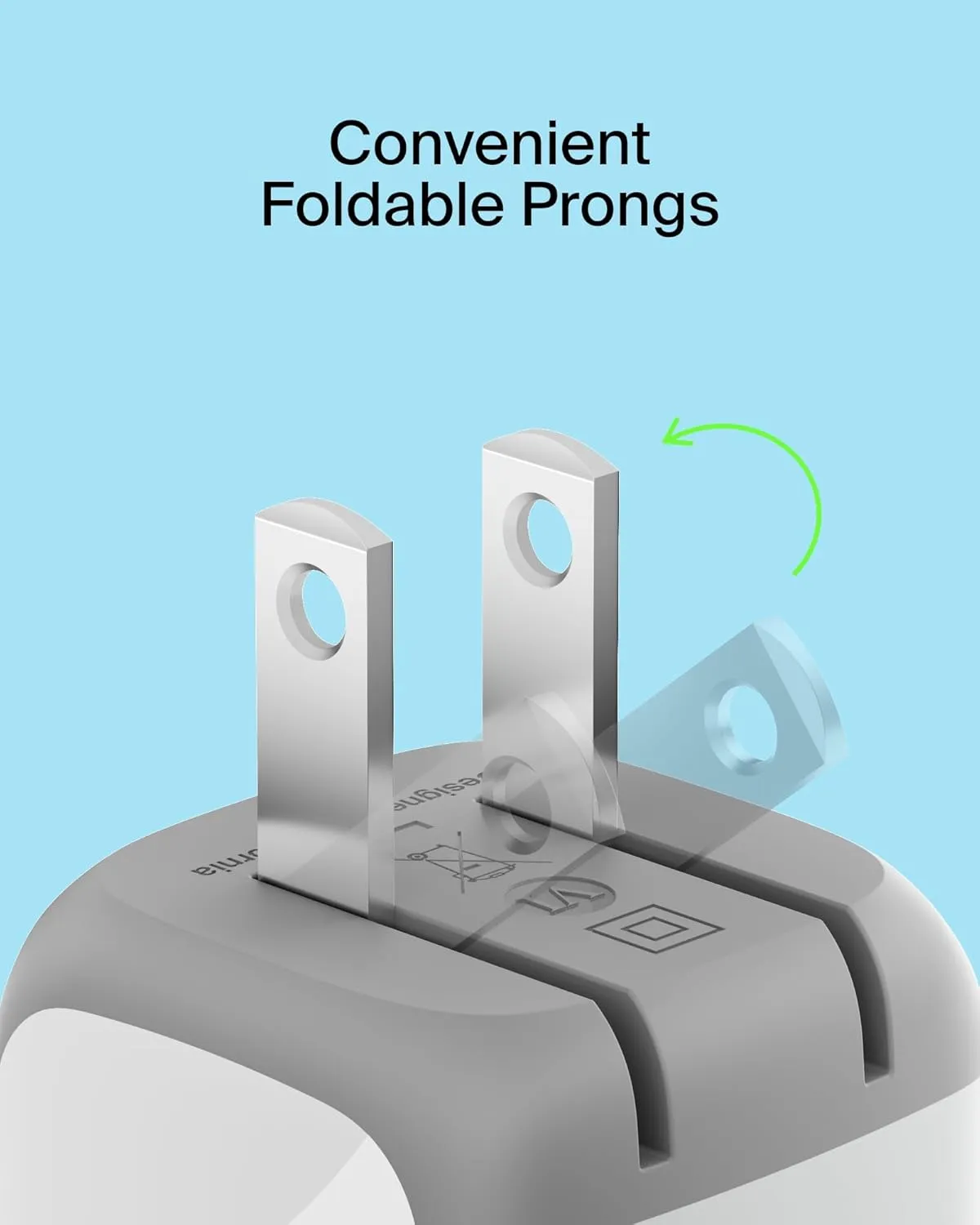 Belkin USB C Charger Block 20W, Fast Charging Block, Type C Wall Charger, USB C Cable Included Compatible with Apple iPhone 16/15/14/13, Galaxy S25, Google Pixel 9, iPad, AirPods, etc - White (2 Pack)