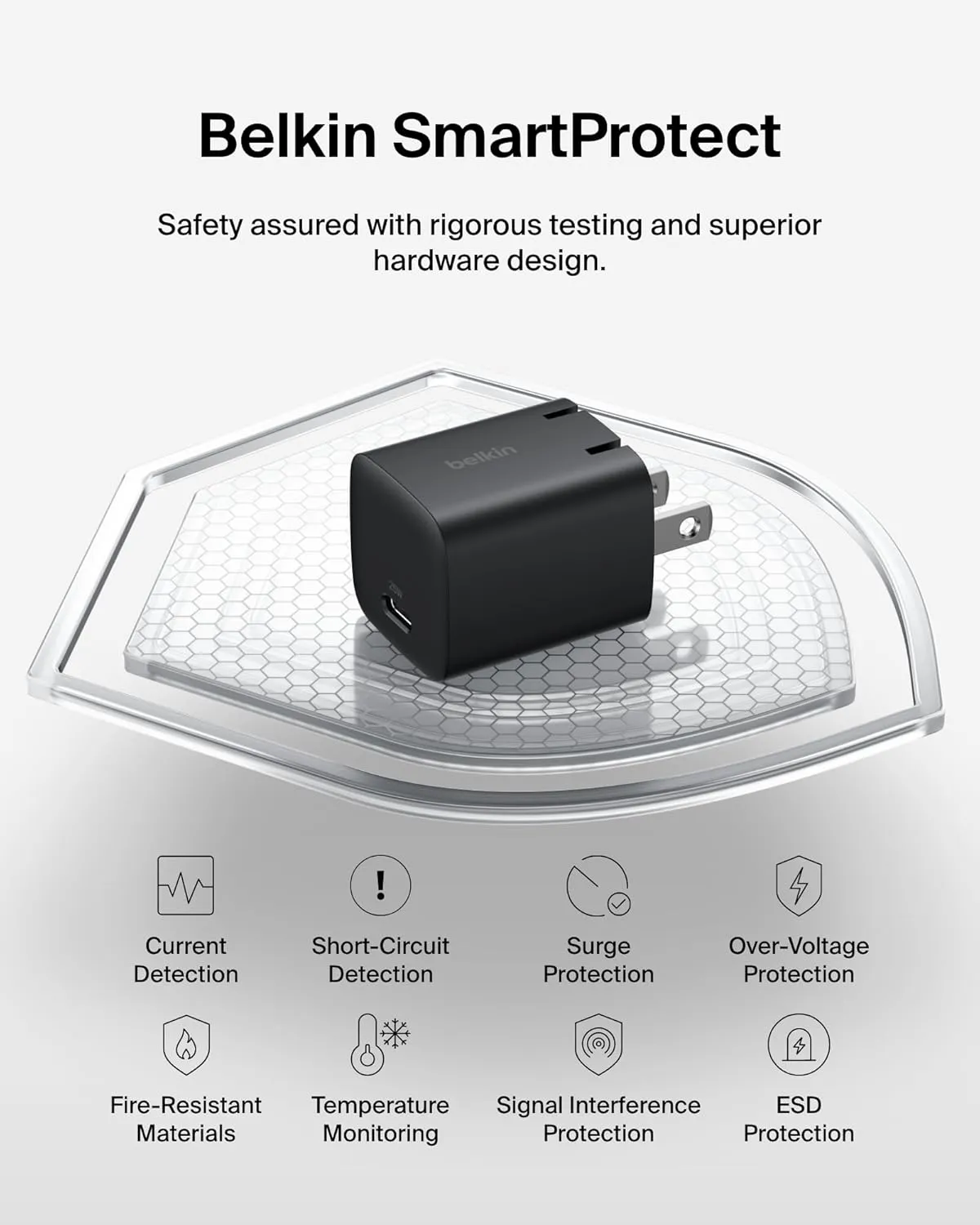 Belkin USB-C Wall Charger 25W w/ 60W USB-C Cable (3.3ft, 1M) - PD 3.0 Fast Charging with PPS for Apple iPhone 16 Series, iPad Pro, Samsung Galaxy S25, Google Pixel 9, and More - Black (2-Pack)