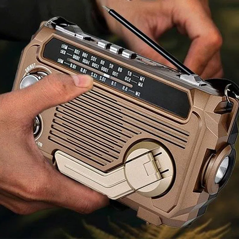⏳Beperkte tijd 50% korting!💥 Multi-function Hand Crank Portable Radio with Flashlight