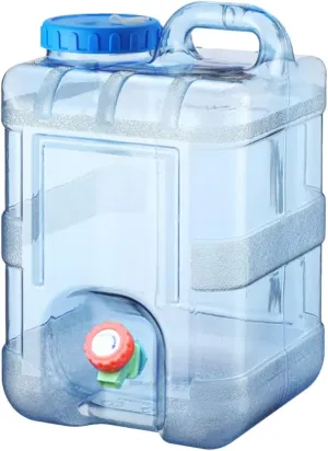 BESPORTBLE Water Container with Tap, 10L Portable Plastic Water Bucket Driving Water Tank Water Bottle Carrier for Outdoor Camping Travel Bucket Home Emergency Drinking Storage Kettle