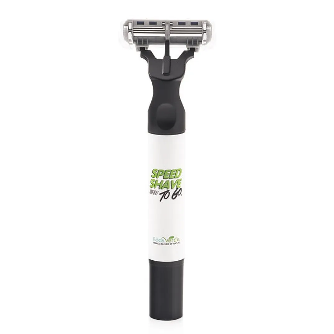 Best Travel Razor Shaving Kit for Sensitive Skin with Shaving Cream Dry Shave Gel to Go by BodyVerde