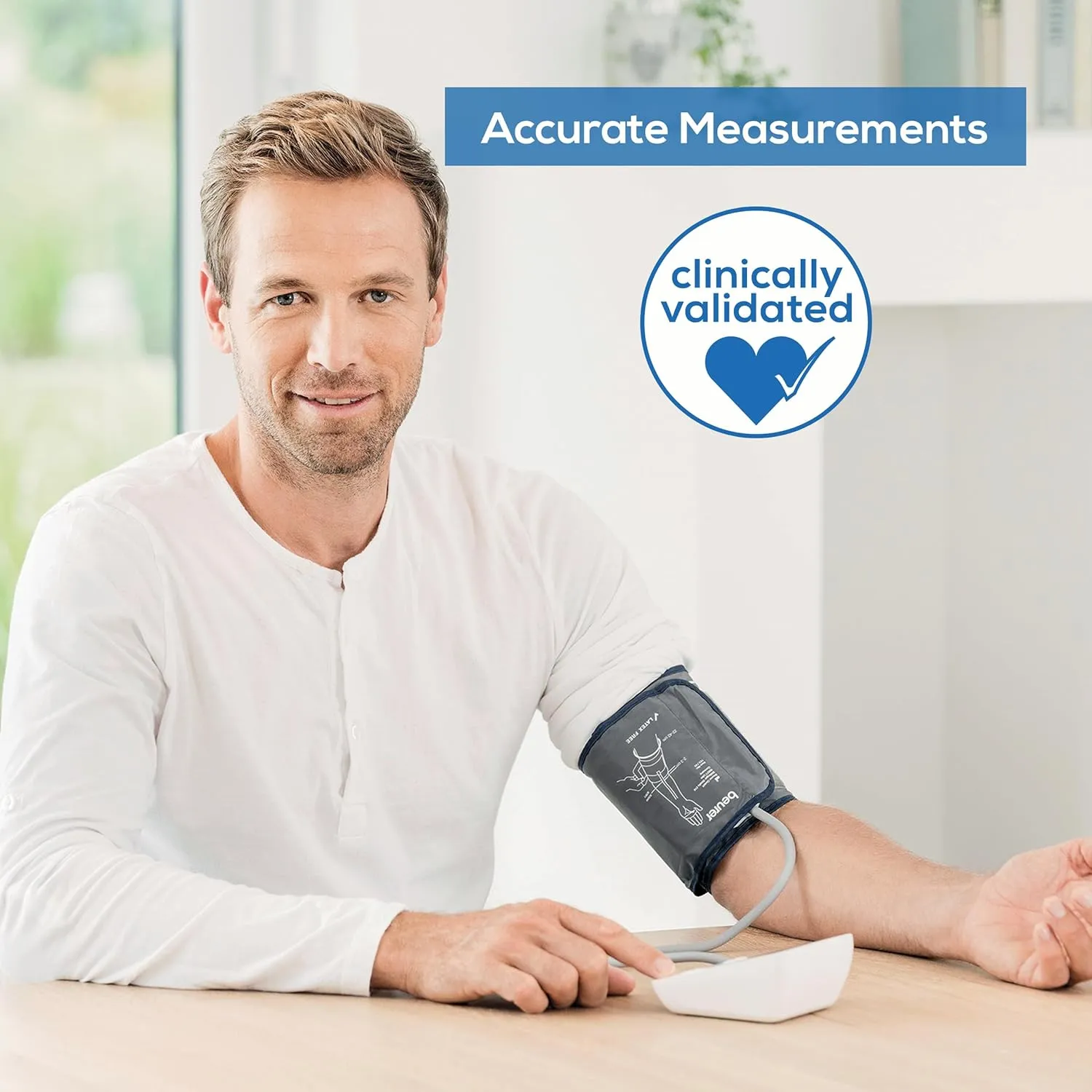 Beurer BM27 Upper Arm Blood Pressure Monitor for Home Use with Automatic Adjustable Cuff, 120 Memory Sets, Irregular Heart Rate Detection, Risk Indicator, and Storage Bag