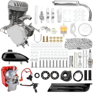 Bicycle Motor Kit 100cc 2 Stroke Gas Bike Engine Kit, Motorized Bicycle Engine Kit for 26" 28" V Frame Bicycle