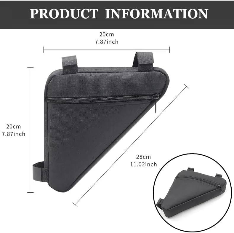 Bike Frame Bag for Cannondale Trigger, Bicycle Triangle Pouch, Bike Frame Triangle Travel Storage Bag, Riding Accessories, for Mountain Road Bike Trip,A Black