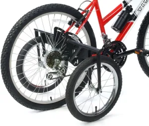 BIKE USA Heavy-Duty Stabilizer Wheels for Adult Bicycles, The Original Training Aid for Full Size Bikes with a 24" to 27" Inch Wheel, Supports over 250 LBS, Patented Design, Black, 16-Inch (1000)