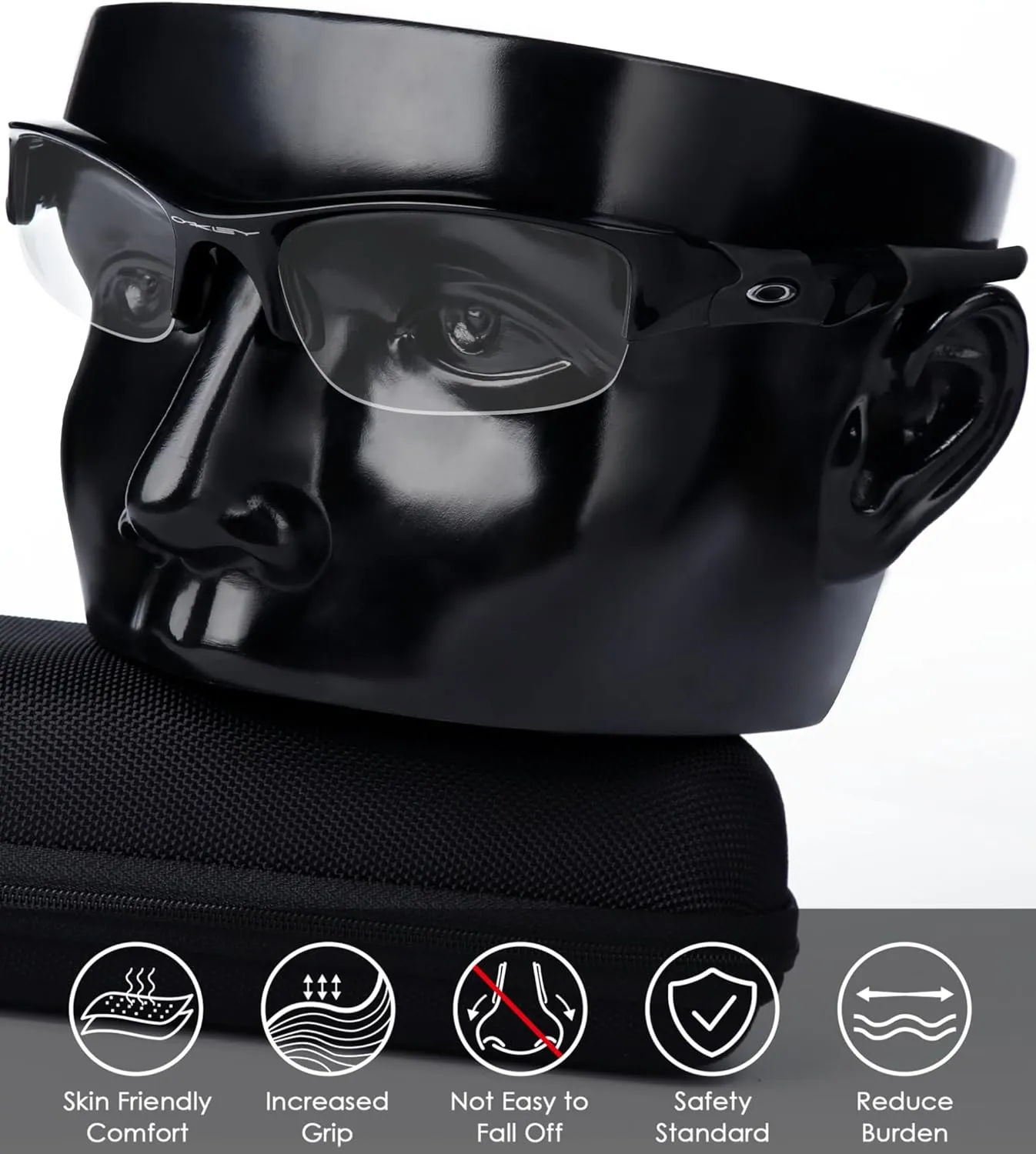 BLAZERBUCK Replacement Sock Kits Earsocks & Nosepieces for Oakley Flak Jacket XLJ Sunglass