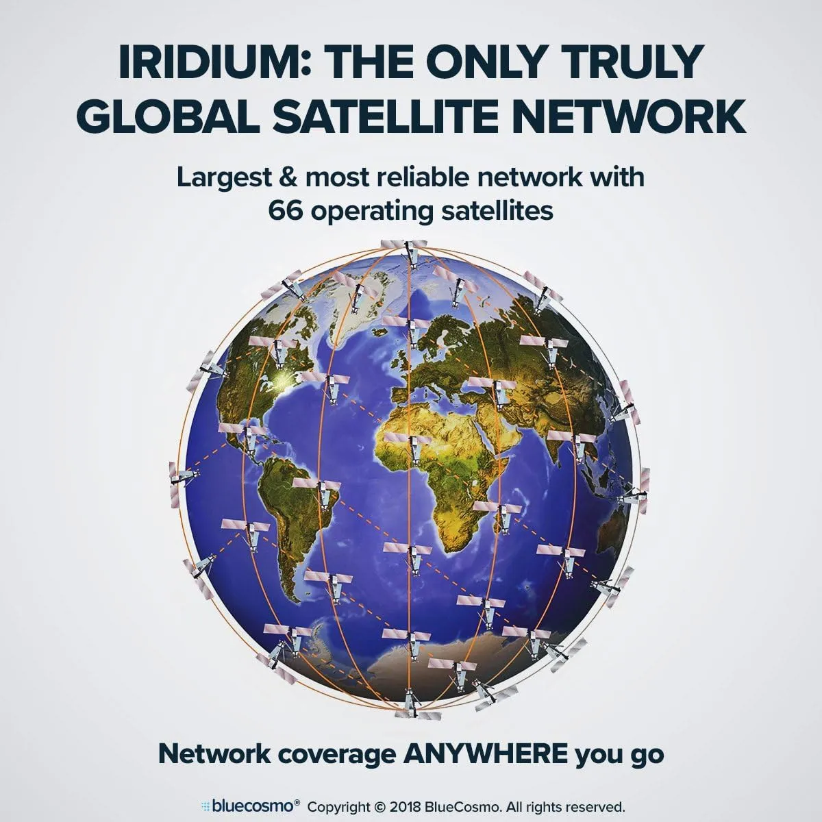 BlueCosmo Iridium Extreme Satellite Phone & 100 Minute 30 Day Global Prepaid SIM Card - Voice, SMS Text Messaging, GPS Tracking, Emergency SOS - Online Activation - 24/7