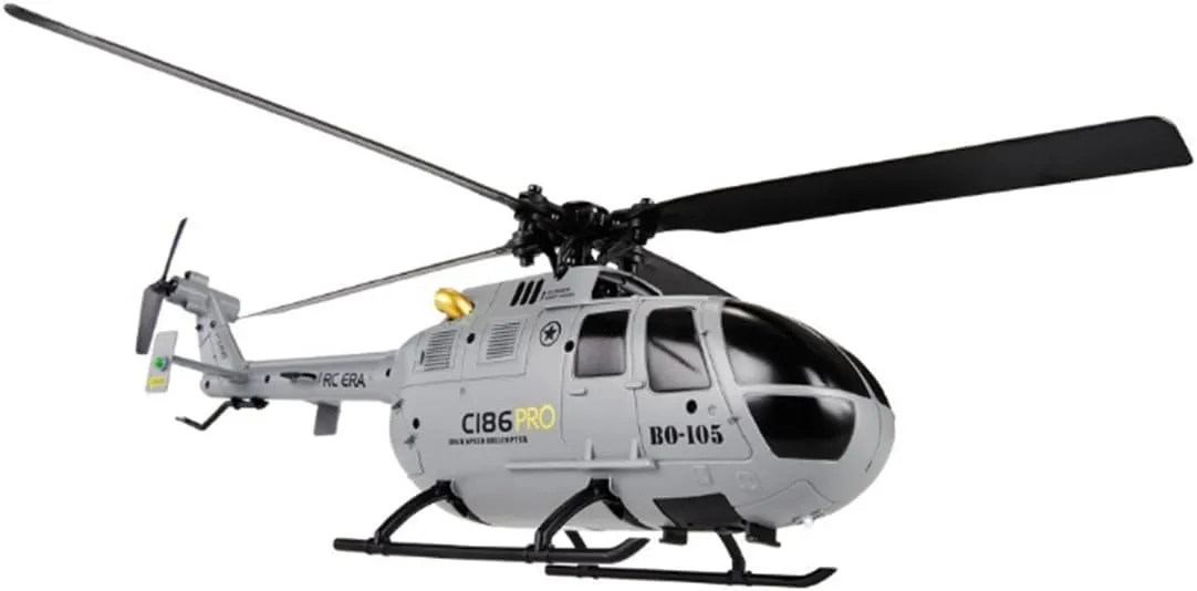 BO105 Remote Control Helicopter, Ultra-high Simulated RC Helicopter, 2.4G RC 4CH RC Electric Airplane Model, Collectable RC Flying Helicopte for Adults - RTF