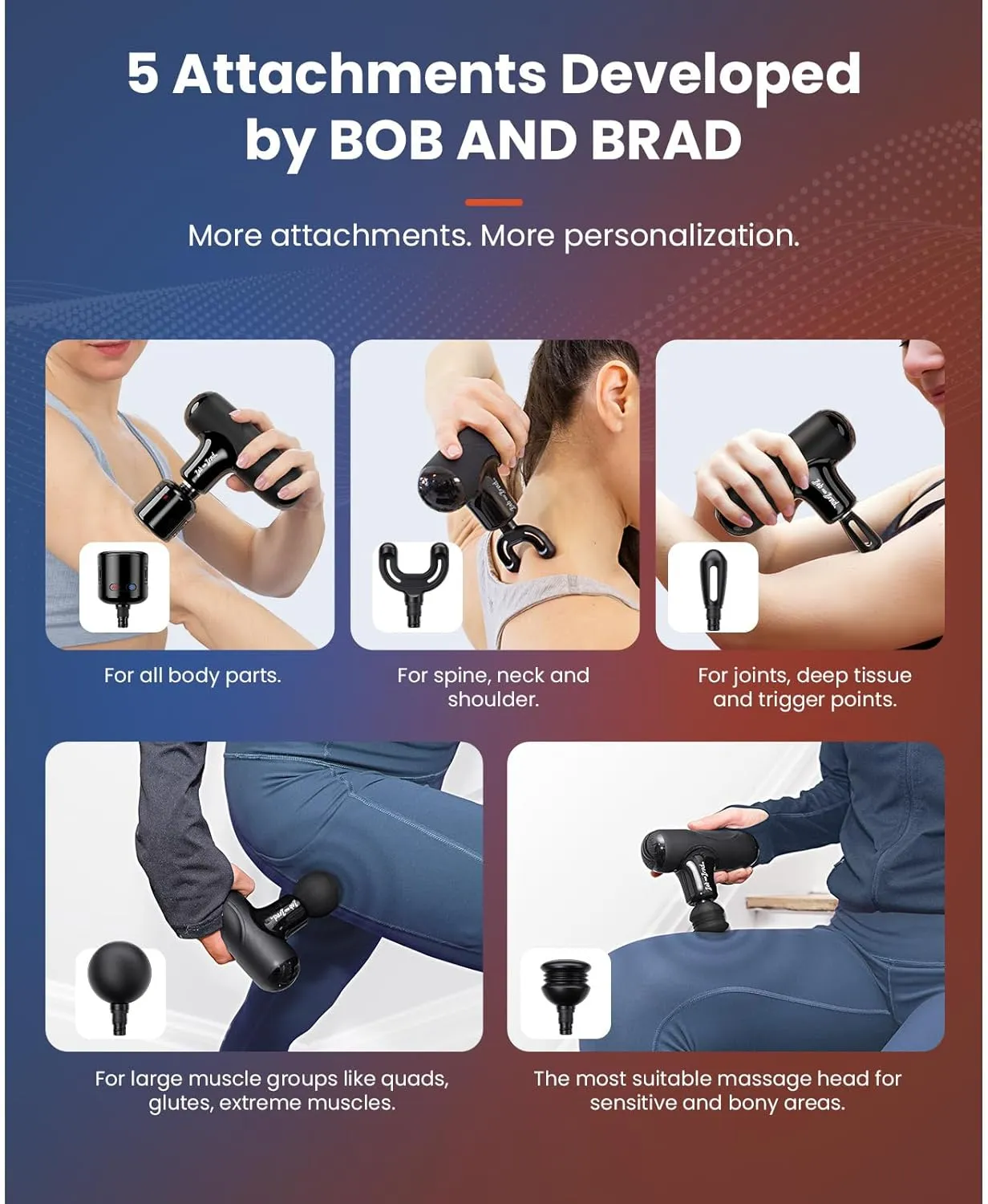 BOB AND BRAD Q2 Pro Mini Massage Gun with Heat and Cold Head,Pocket-Sized Deep Tissue Massager Gun,Portable Percussion Muscle Massager Gun, Ultra Small&Quiet Muscle Massage Gun, FSA and HSA Eligible