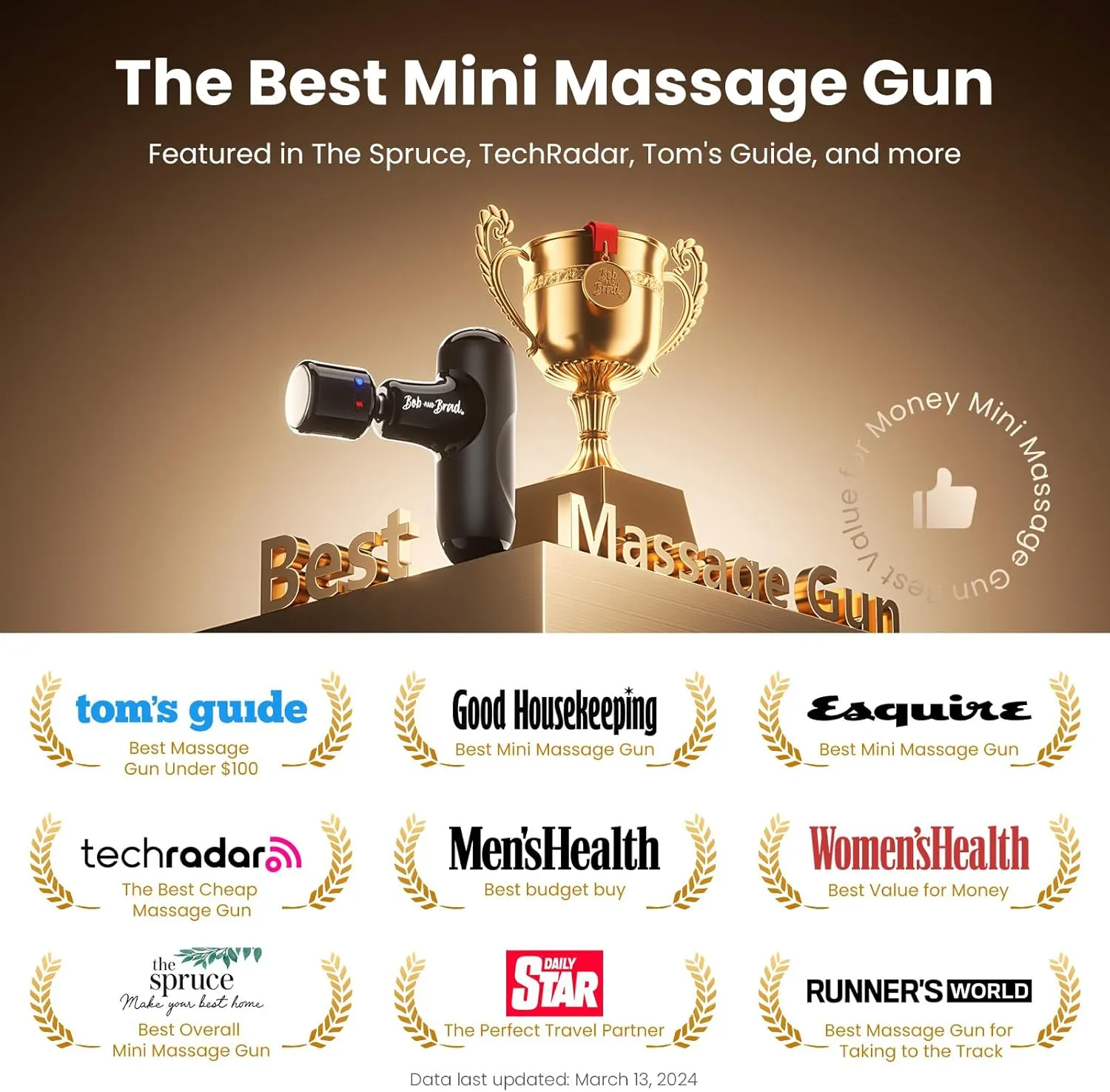 BOB AND BRAD Q2 Pro Mini Massage Gun with Heat and Cold Head,Pocket-Sized Deep Tissue Massager Gun,Portable Percussion Muscle Massager Gun, Ultra Small&Quiet Muscle Massage Gun, FSA and HSA Eligible