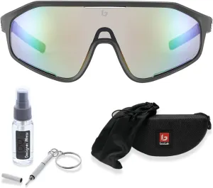 Bolle Shifter 55MM Shield Wrap Around Sunglasses for Men for Women   BUNDLE With Designer iWear Complimentary Eyewear Kit