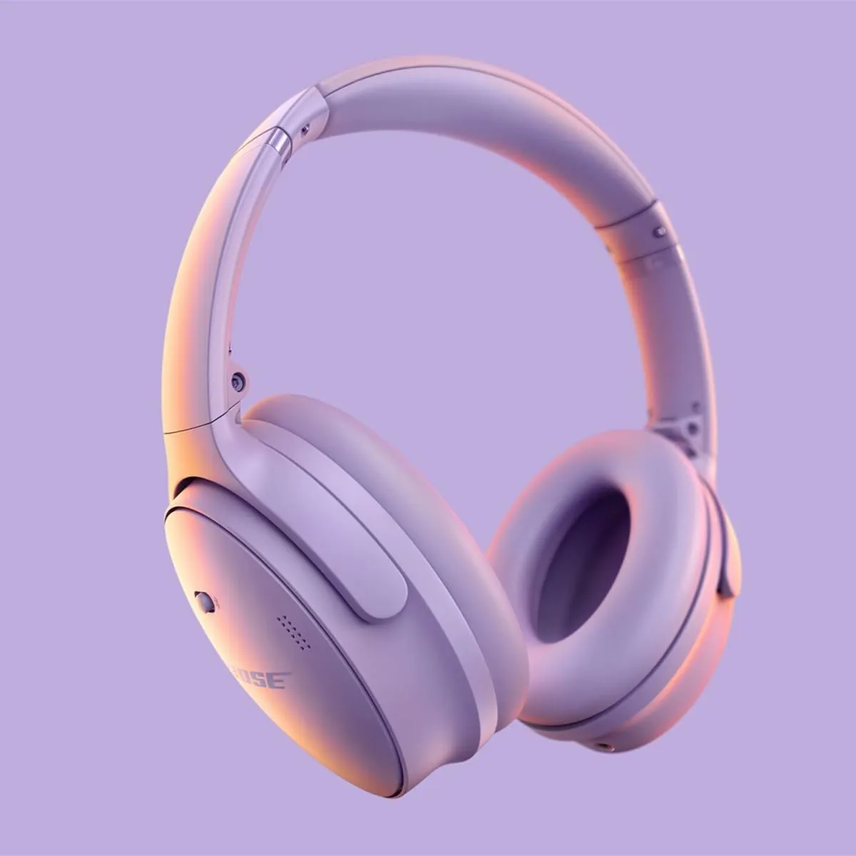 Bose QuietComfort Wireless Noise Cancelling Headphones, Bluetooth Over Ear Headphones Bundle with Green Extreme Wireless Portable Charger, (Chilled Lilac)