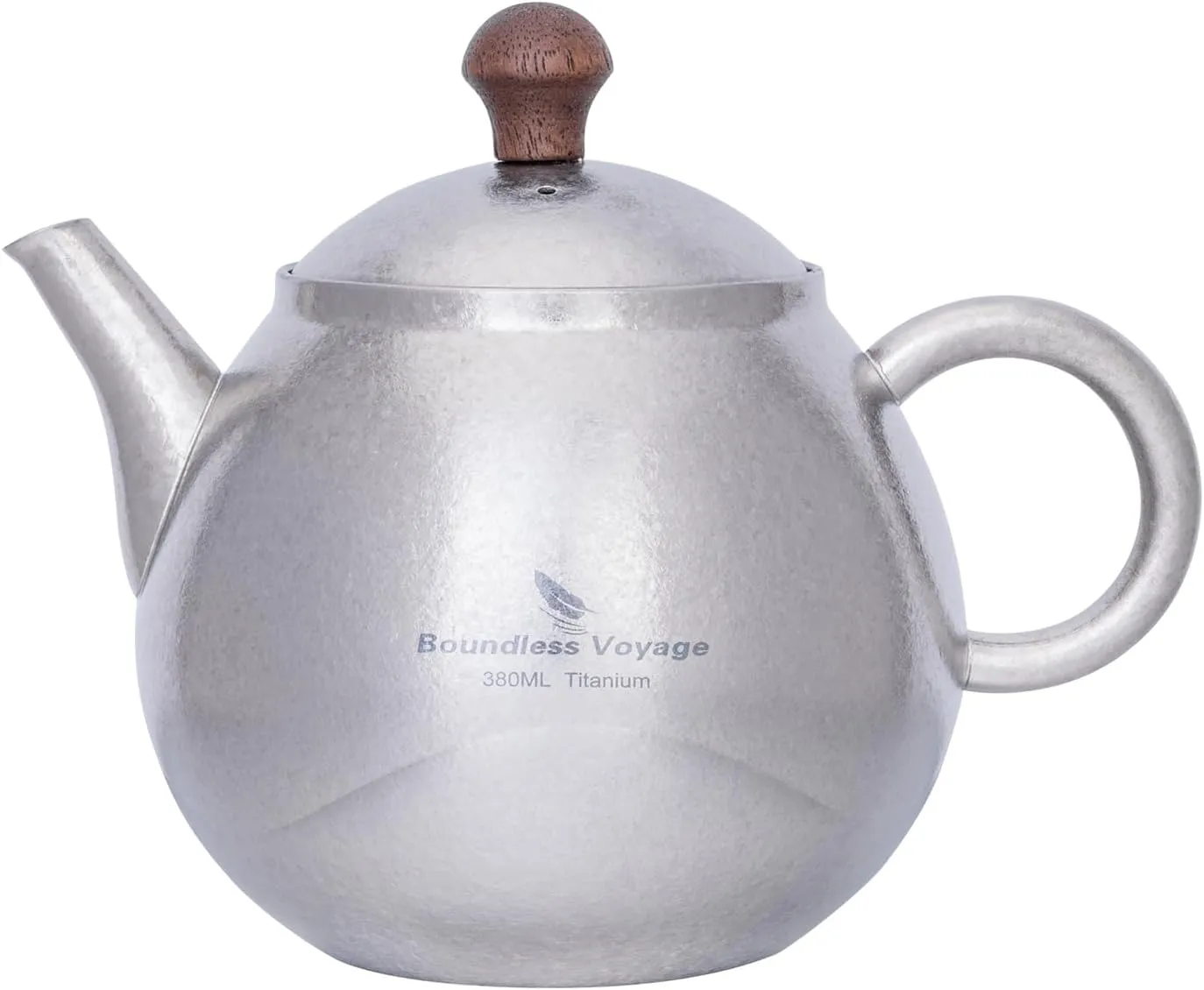 Boundless Voyage Titanium Camping Tea Kettle 380ml / 12.85Oz Ultralight Teapot Portable Water Boiler for Tea Coffee Ti3107D