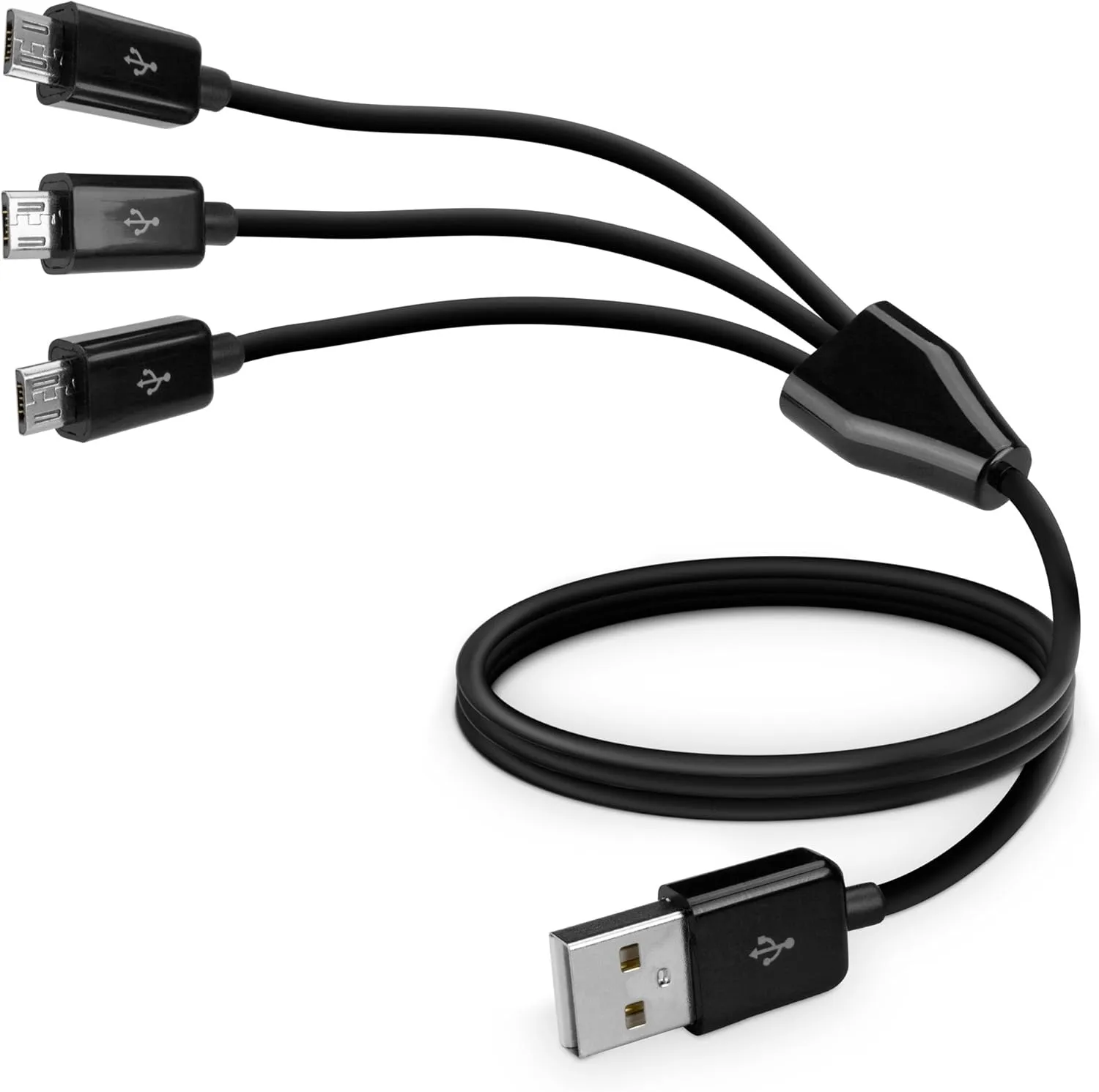 BoxWave Cable Compatible with Prestigio Grace 4891 - MultiCharge MicroUSB Cable, Multiple Charging Cable Micro USB Cable - Black