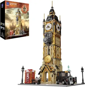 BRICKKK Architecture Big Ben Building Set - Steampunk Clock Tower Construction Kit for Adults and Teens, Famous Landmarks London Model, Collectible Building Bricks Toys