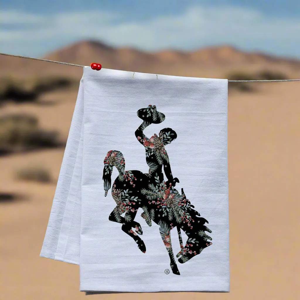 Bucking Horse/Cowboy Tea Towel