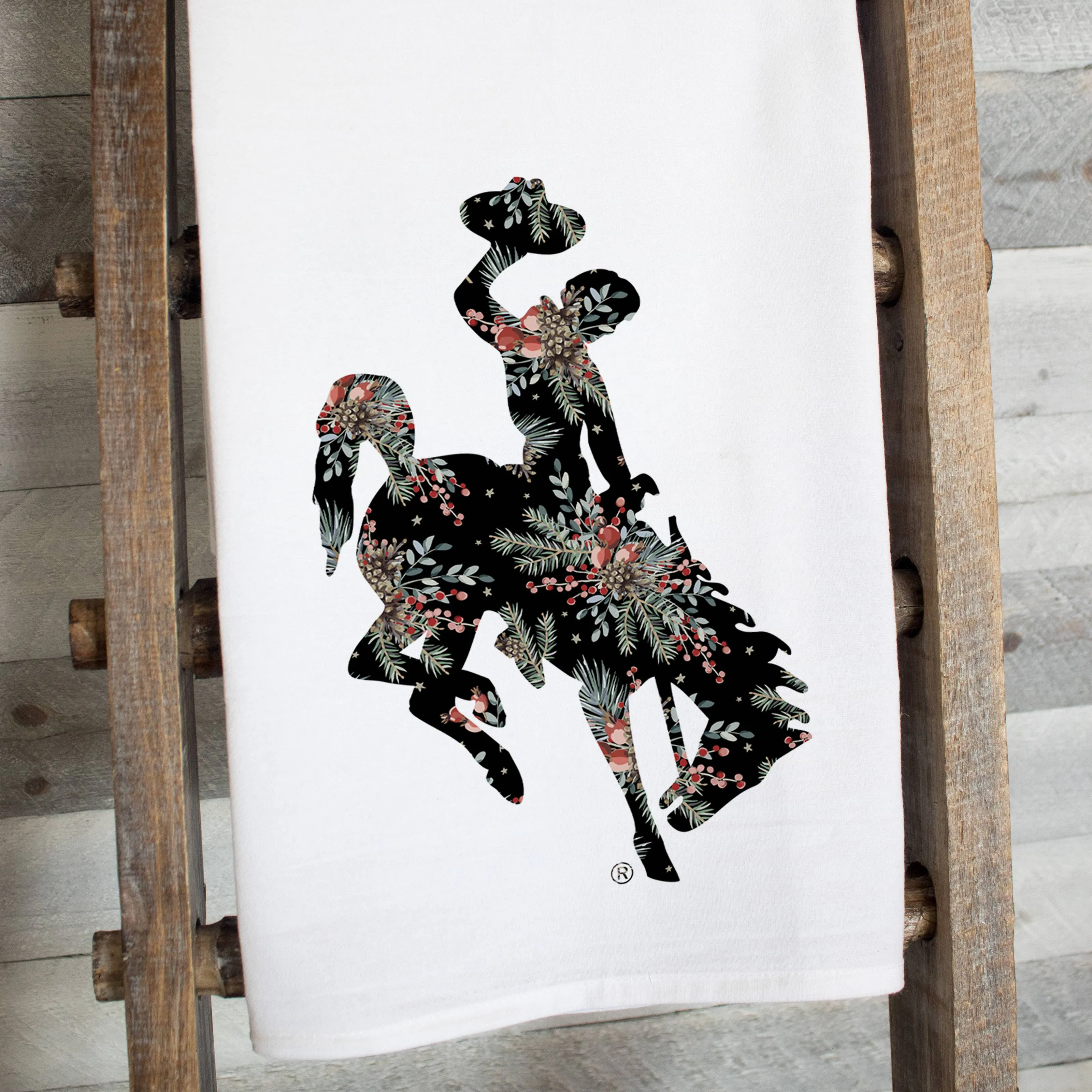 Bucking Horse/Cowboy Tea Towel