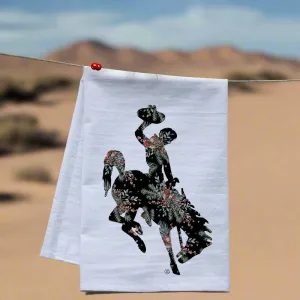 Bucking Horse/Cowboy Tea Towel