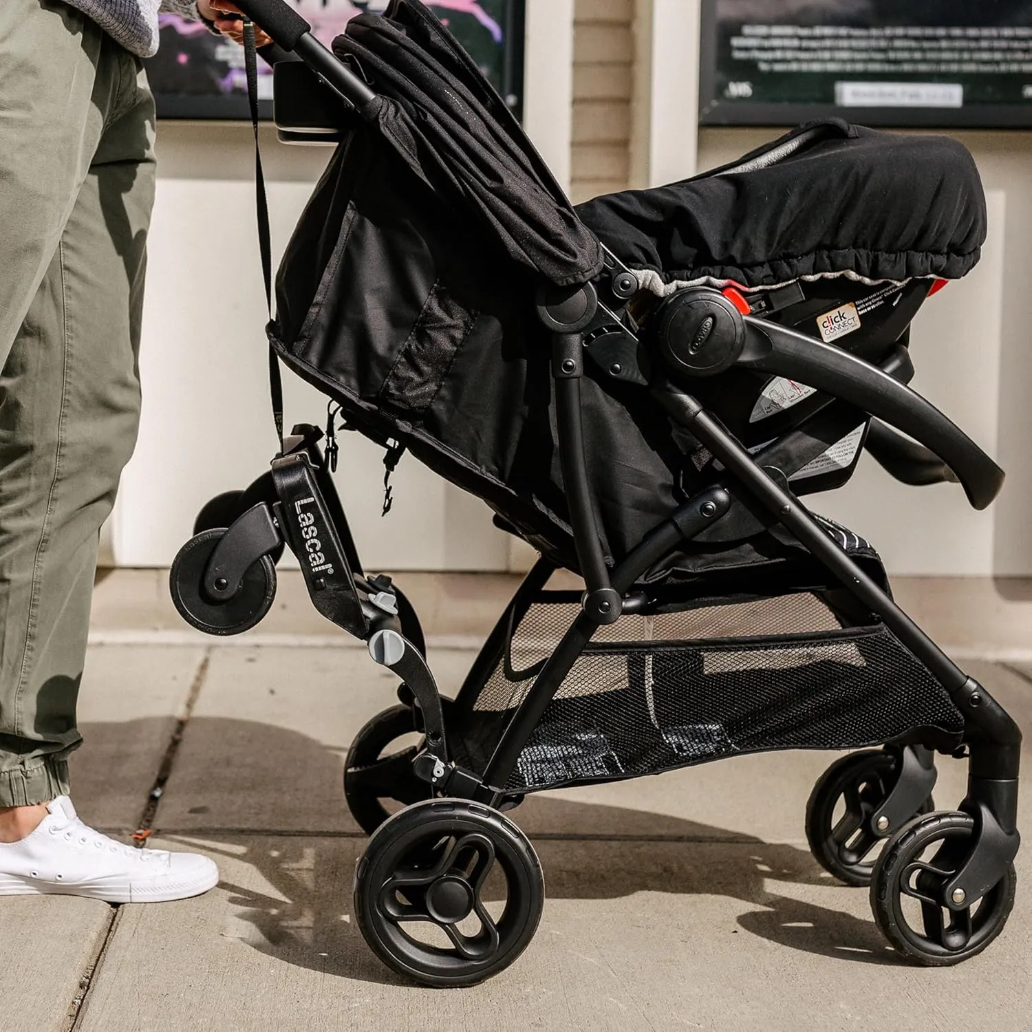 BuggyBoard Maxi Universal Stroller Board, Fits Strollers Including UPPAbaby, Baby Jogger, Bugaboo, No Need for a Double Stroller for Infant and Toddler, Max Weight 66 lbs, Black