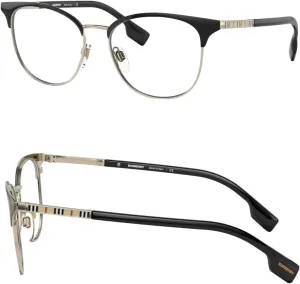 BURBERRY BE1355 Square Shape Metal Eyeglasses with eSHADES Luxury Eyewear Kit Bundle