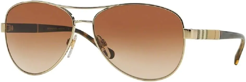 BURBERRY BE3080 Aviator Sunglasses For Women  BUNDLE with Designer iWear Eyewear Kit