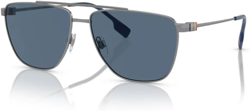 BURBERRY BE3141 Aviator Sunglasses for Men   BUNDLE With Designer iWear Complimentary Eyewear Kit