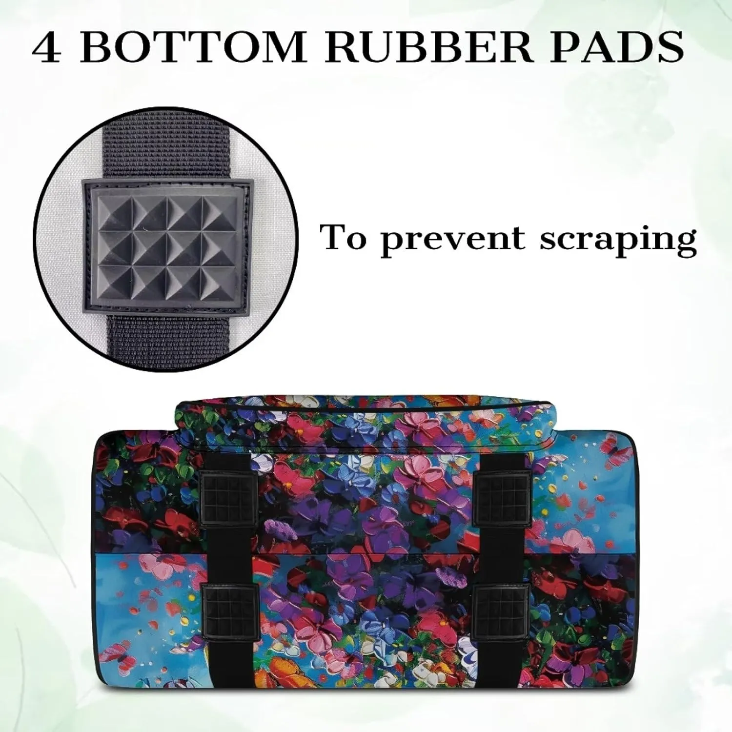 Butterfly Painting Sewing Machine Bag Protector Travel Bag Organizer, Sewing Machine Carrier with Pockets and Handles, Portable Sewing Case Fits for Most Standard Sewing Machines