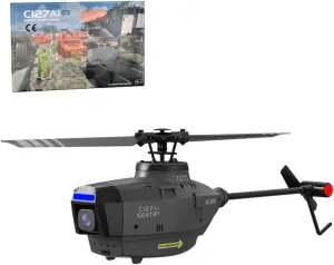 C127 RC Helicopter, 2.4G 4CH Remote Control Helicopter with Camera for Adults, Single-Rotor Brushless RC Aircraft Without Aileron, RC Scout Drone Flying Machines Indoor Outdoor-RTF