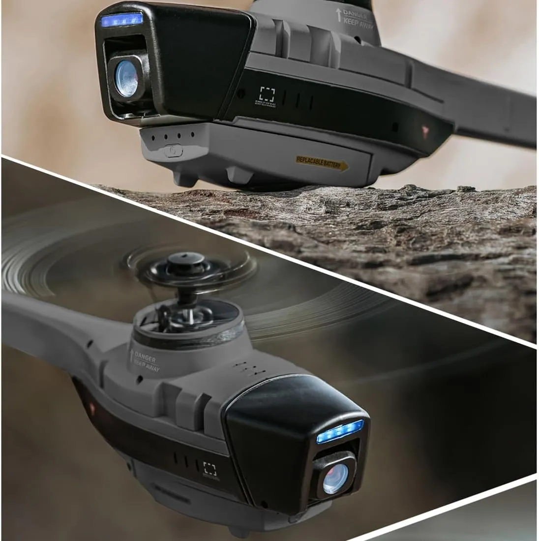 C128 Scout Drone Helicopter with 1080P Camera, Military Remote Control Helicopter for Adults, 2.4G Aerial Vehicle Reconnaissance, Take Off/Landing, 6-Axis Gyro (2 Batteries)