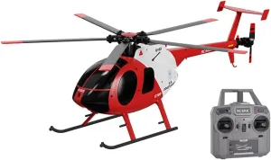 C189 MD500 Little Bird RC Drone Aircraft Single-Rotor Helicopter with 6-axis Gyro & Dual Brushless Motors, 2.4G 4CH Remote Control for Adults, RTF