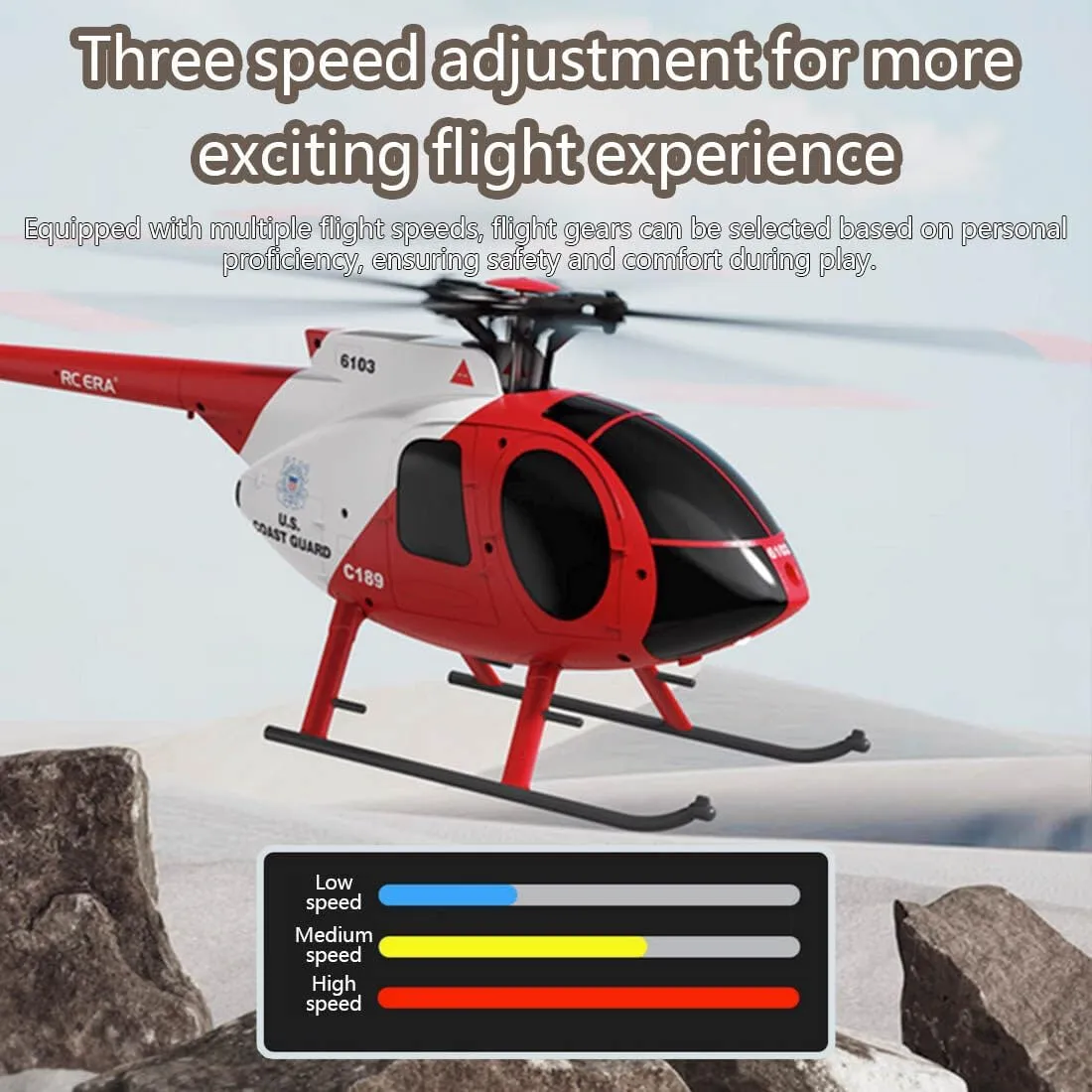 C189 RC Helicopter for Adults Beginners, 1/28 2.4G 4CH Single Rotor 6G 6-Axis Gyro RC Aircraft Remote Control Helicopter with Optional Optical Flow Positioning (RTF Version)