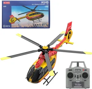 C190 Remote Control Helicopter, Ultra-high Simulated RC Helicopter, 1/30 Scale 2.4G 6CH RC Electric Airplane Model, Military RC Flying Helicopte for Adults - RTF