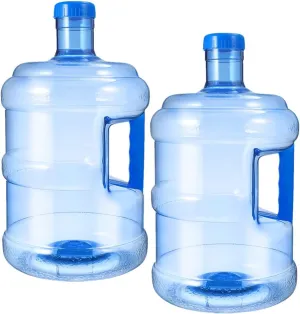 Cabilock 5L Water Jugs, Plastic Water Storage Bucket with Handle 5 Liters Mineral Jug Container Water Barrel Water Bottle for Car Carrying Fitness Travel Hiking Camping Outdoor Blue