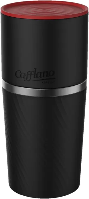 Cafflano Klassic : All-in-1, Drip Kettle Grinder Permanent Stainless Filter Dripper Double-wall Tumbler, Pourover, Coffee Maker for Camping & Travel