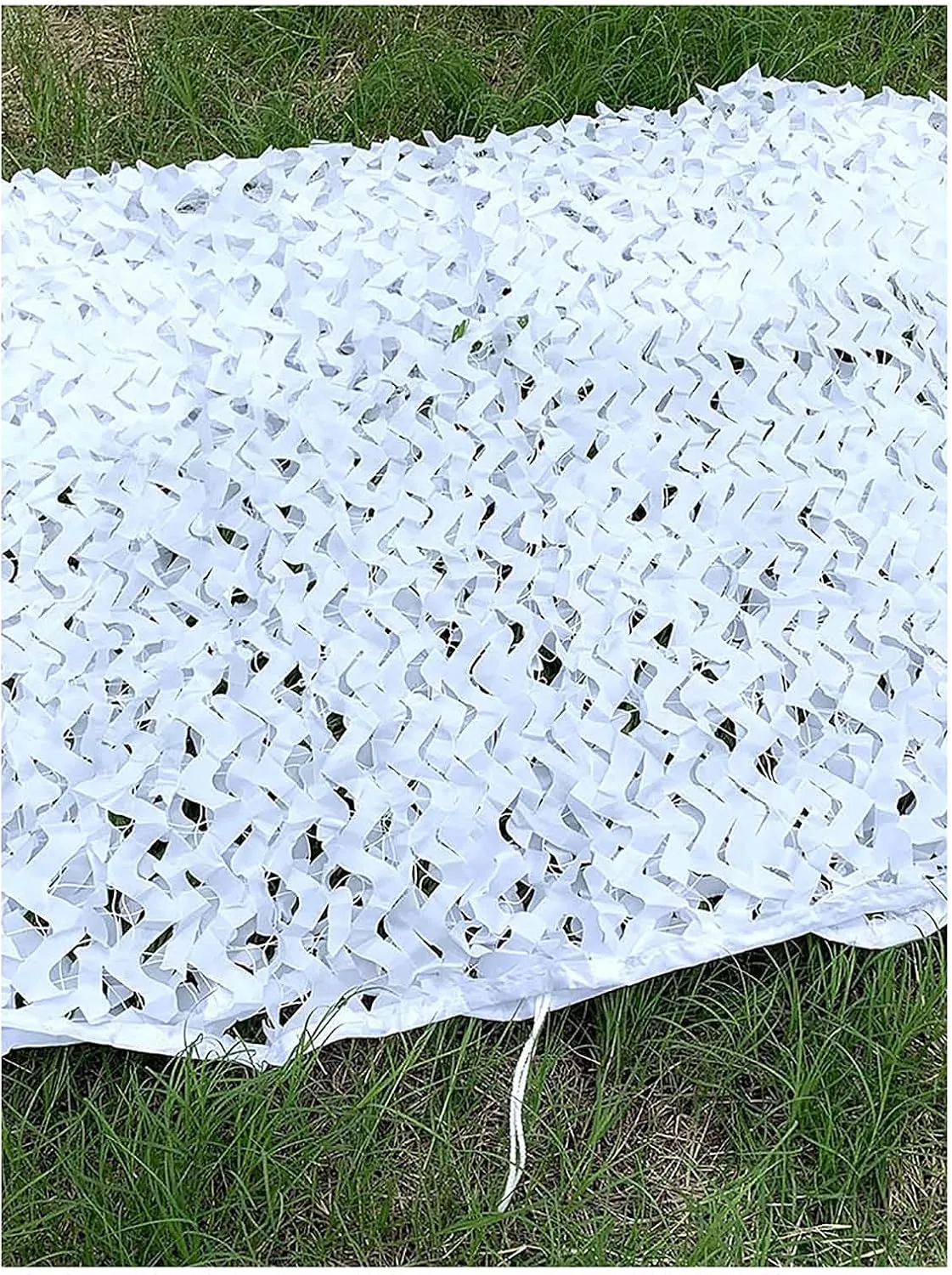 Camouflage Net Lightweight Camo Tarp Cover Sun Shade Cloth for Hunting Blind Decoration Party Fence Shooting Camping Photography Outdoor White Customize