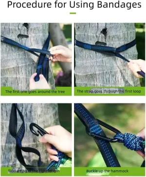 Camping Hammock Outdoor Single and Double Splice Colorful Lightweight Nylon Parachute Portable Camping Hammock Swing for Ooutdoor, Camping, Travel and Many Other Occasions (Black)