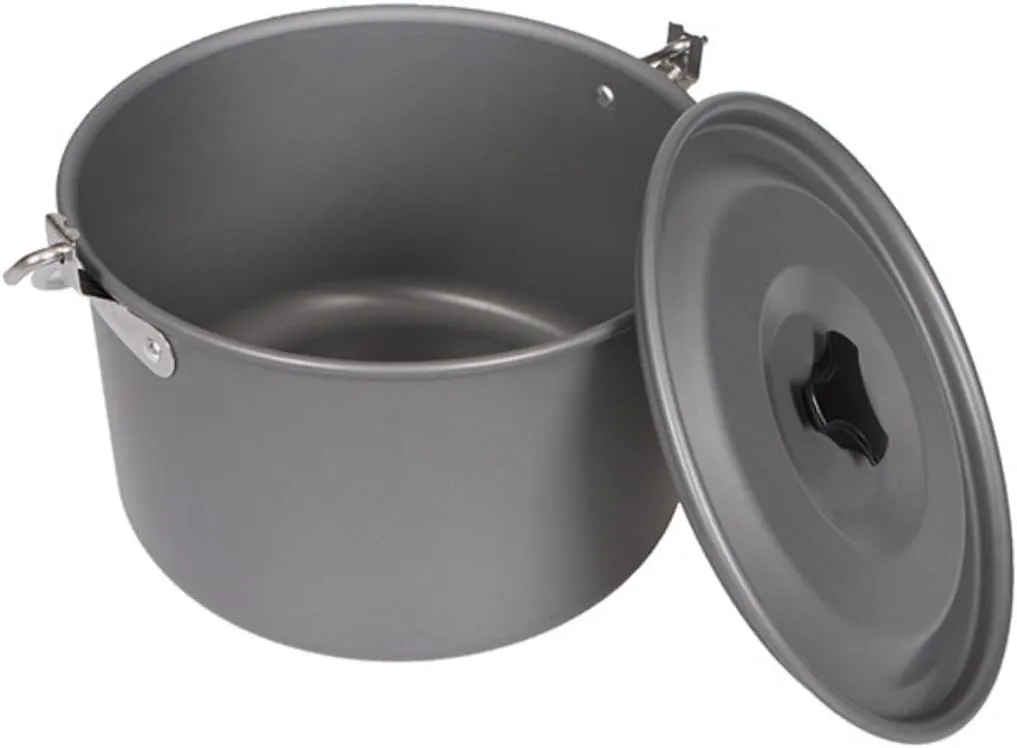 Camping Kitchen Utensil Camping Cooker Outdoor Picnic Picnic Large Hanging Pot Camping Single Pot for Outdoor Cooking(Black)
