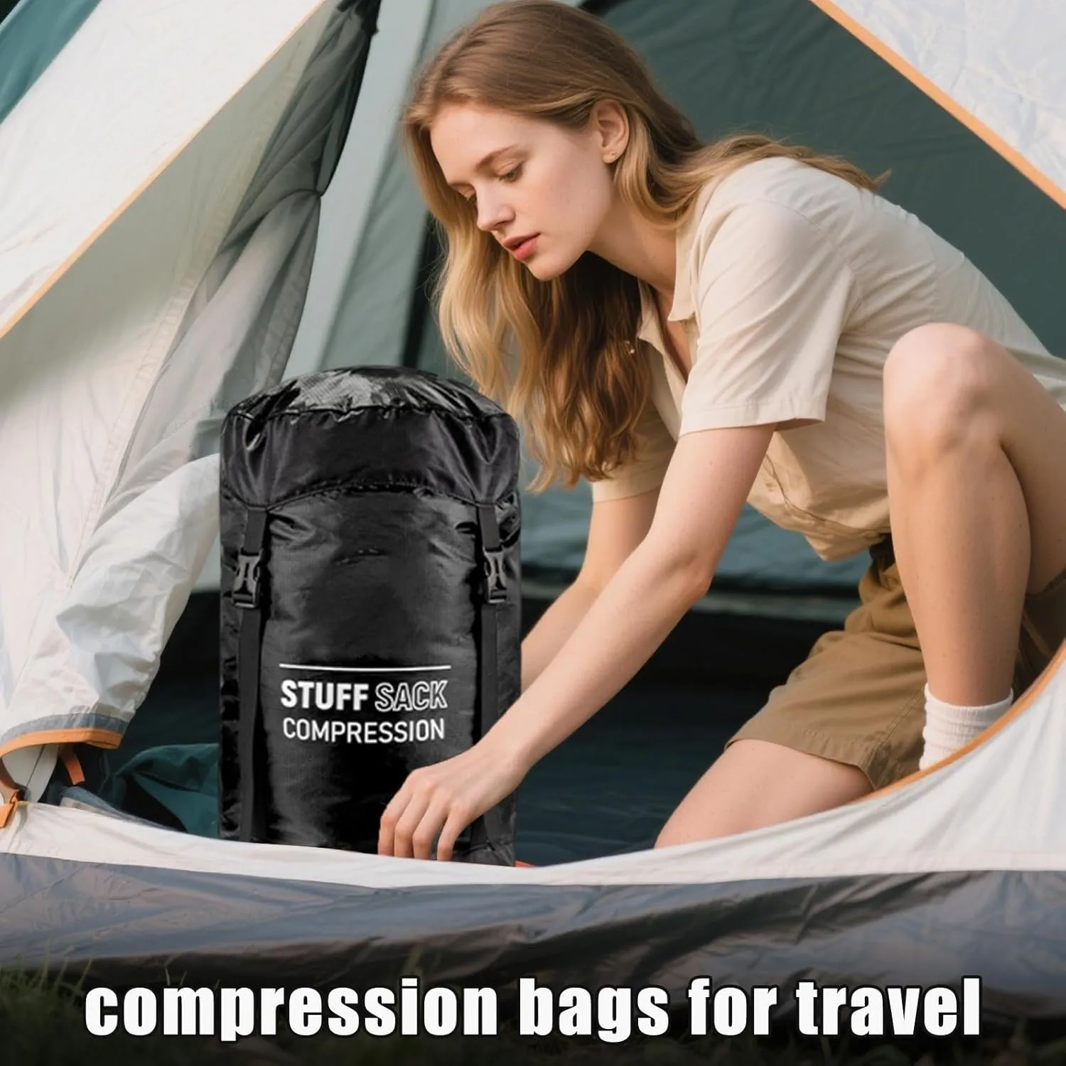 Camping Storage Sack - Quick-Dry Stuff Sacks for Backpacking,Lightweight Breathable Reusable Outdoor Gear for Hiking Supplies Camping Travel