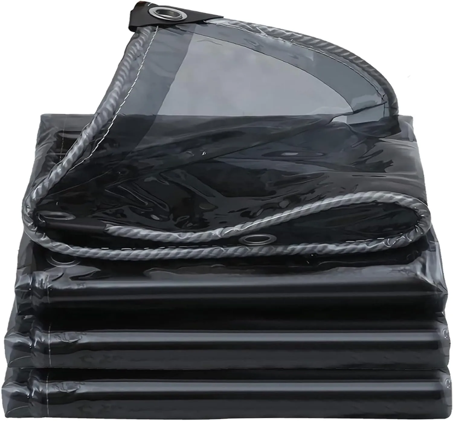 Camping Tarp, Heavy Duty Outdoor Clear PVC Tarp with Reinforced Eyelets, Translucent Pergola Cover Balcony Rainproof Covers for Porch Patio Garden，(3x6m)