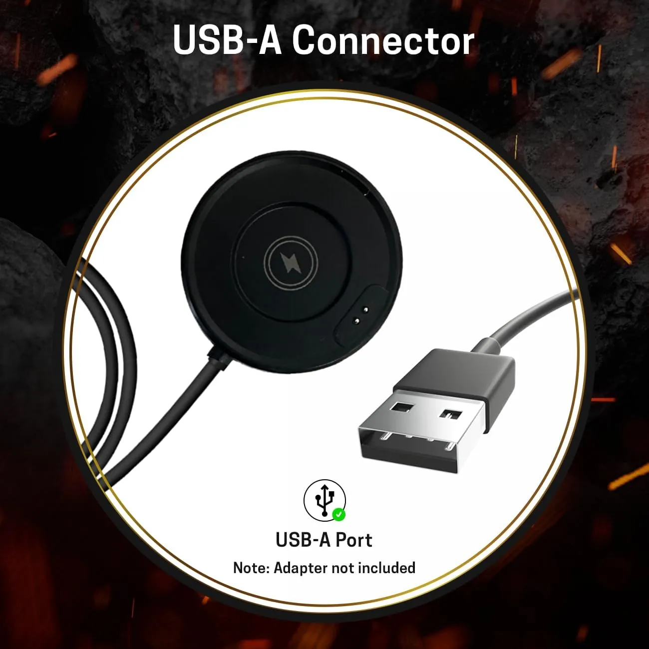 Carbinox USB Charger Compatible for Carbinox Smartwatch - Fast Charging Speed, Sleek Design, Reliable Functionality (Carbinox X-Ranger)