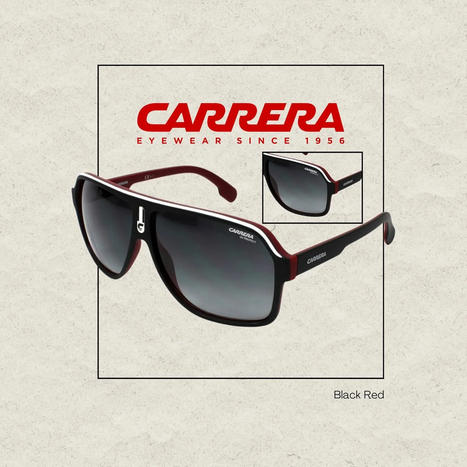 Carrera CA1001/S Plastic Aviator Sunglasses For Men For Women   BUNDLE With Designer iWear Eyewear Kit
