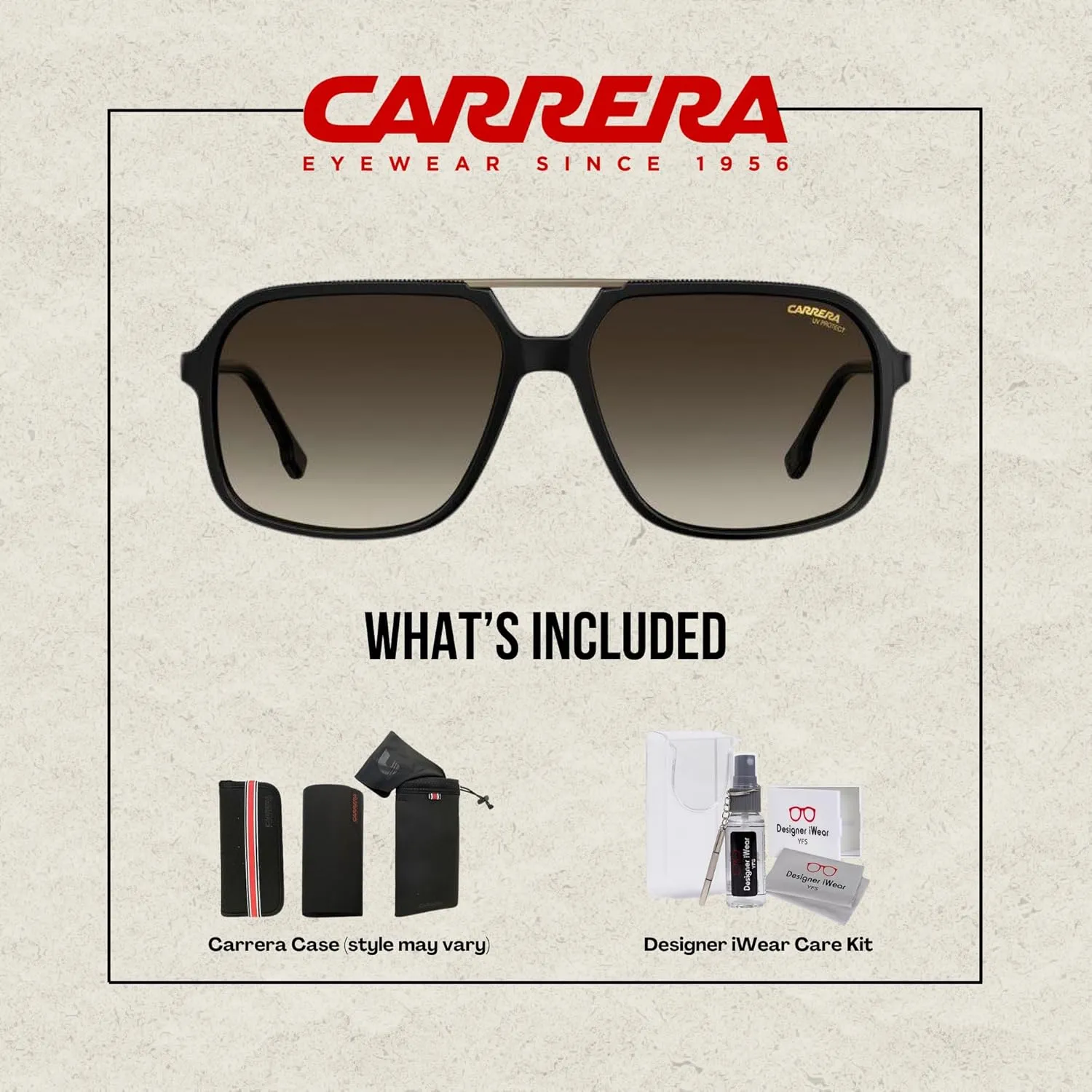 Carrera CA229/S. Sunglasses for Men for Women   BUNDLE With Designer iWear Eyewear Kit