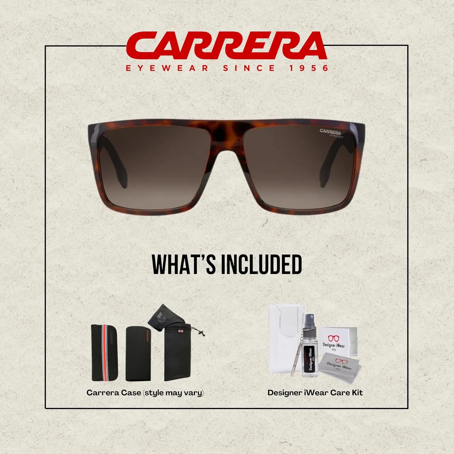 Carrera CA5039/S Sunglasses for Men for Women  BUNDLE With Designer iWear Eyewear Kit