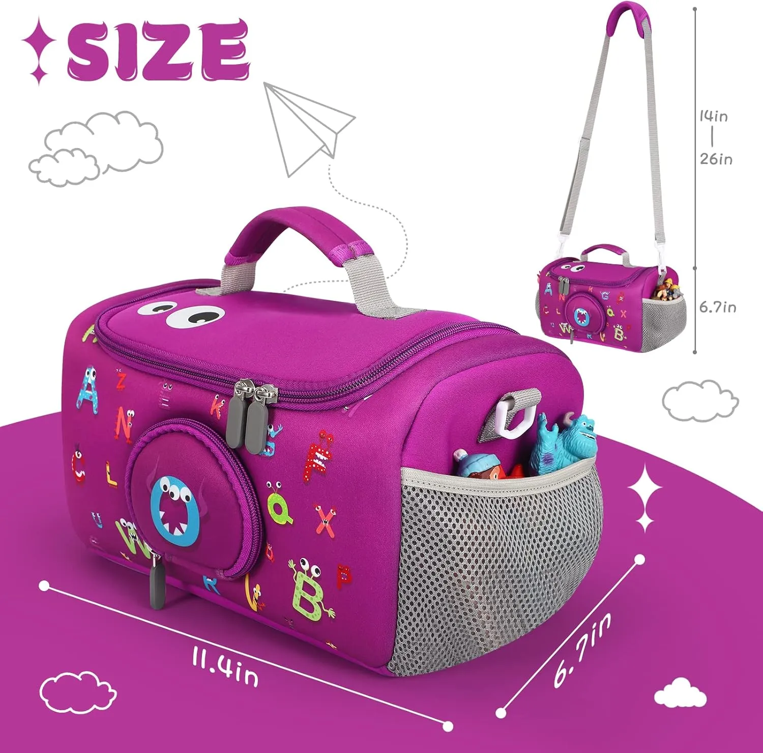 Carrying Case for Toniebox Starter Set, Storage Carrier Bag for Toniebox Audio Player Carrying Box for Toniebox Accessories Travel Carrying Bag for Toniebox (Purple)