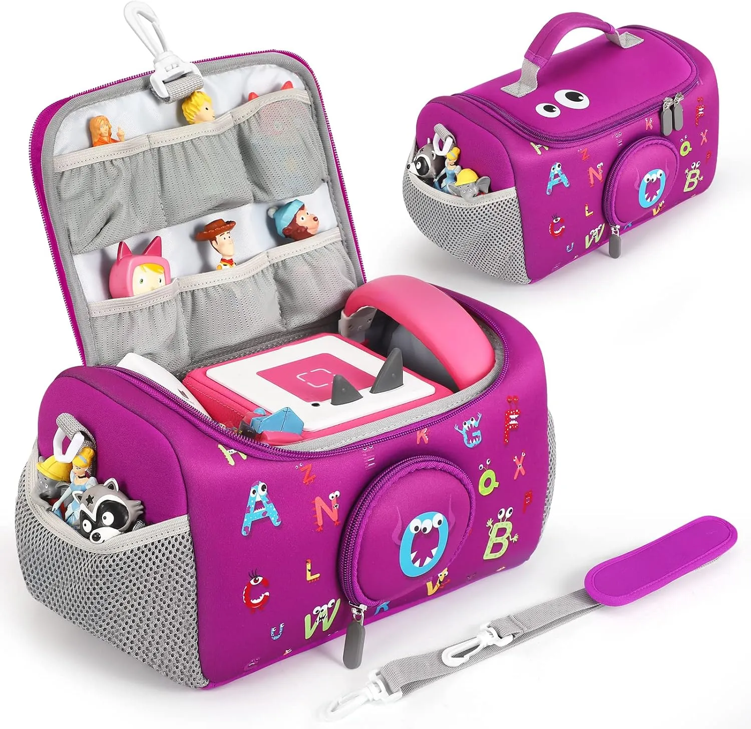 Carrying Case for Toniebox Starter Set, Storage Carrier Bag for Toniebox Audio Player Carrying Box for Toniebox Accessories Travel Carrying Bag for Toniebox (Purple)
