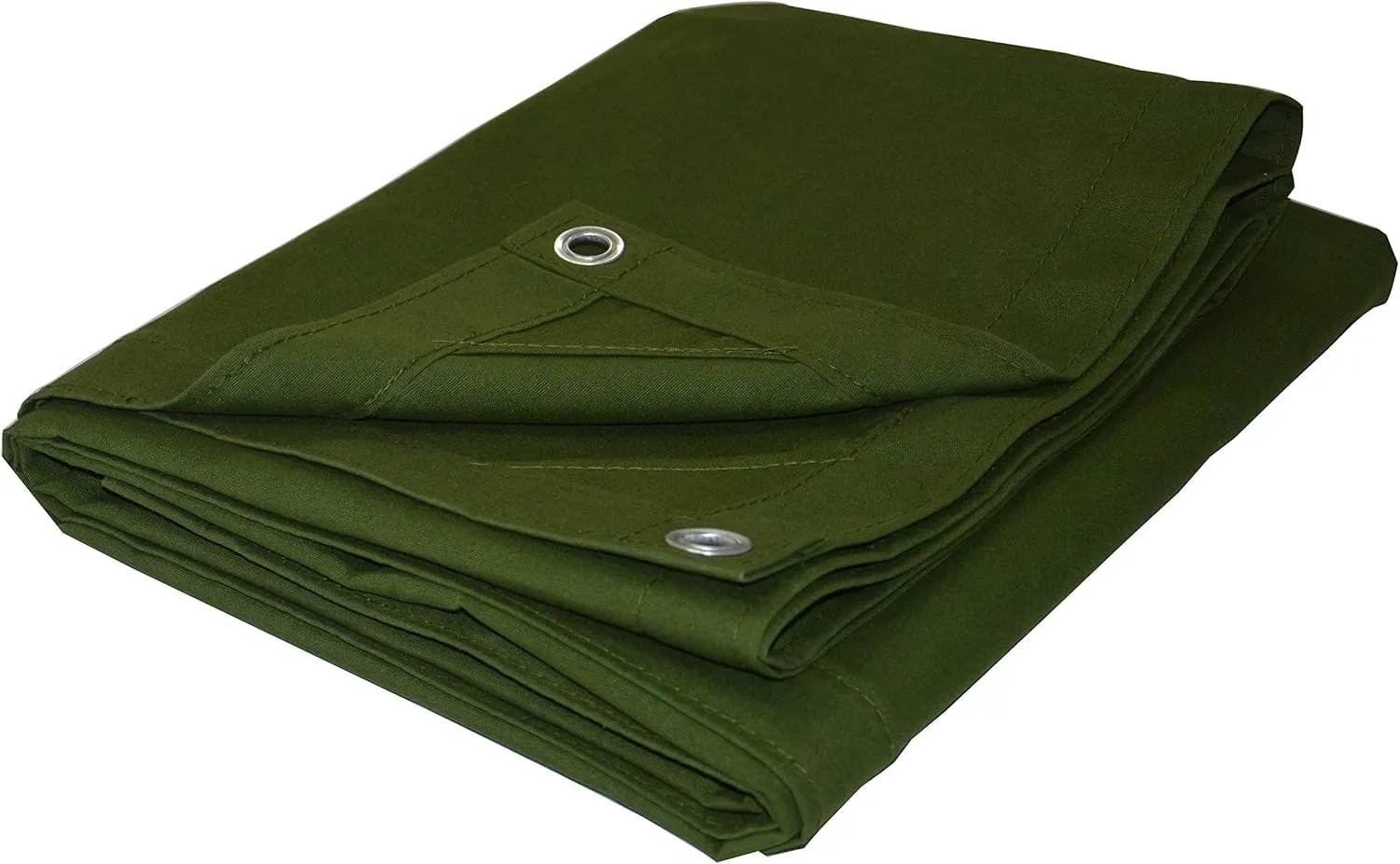CARTMAN Finished Size 10x12 Feet Canvas Tarp with Rustproof Grommets, Heavy Duty Multipurpose Tarpaulin Cover for Canopy Tent, Roof, Camping, Woodpile