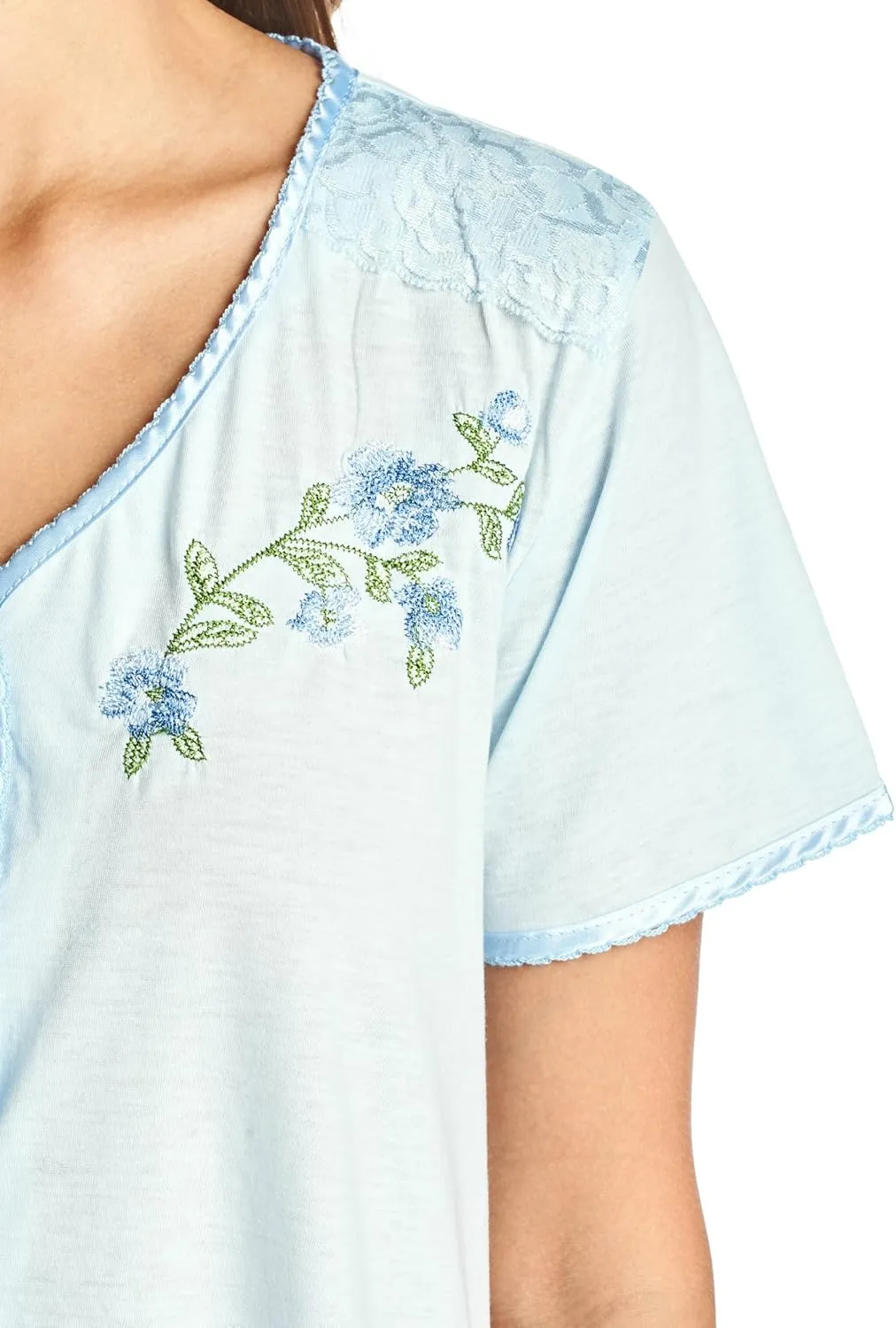 Casual Nights Women's Sleepwear Top & Capri Pants Pajama Set Shirt with Printed Bottom Pjs