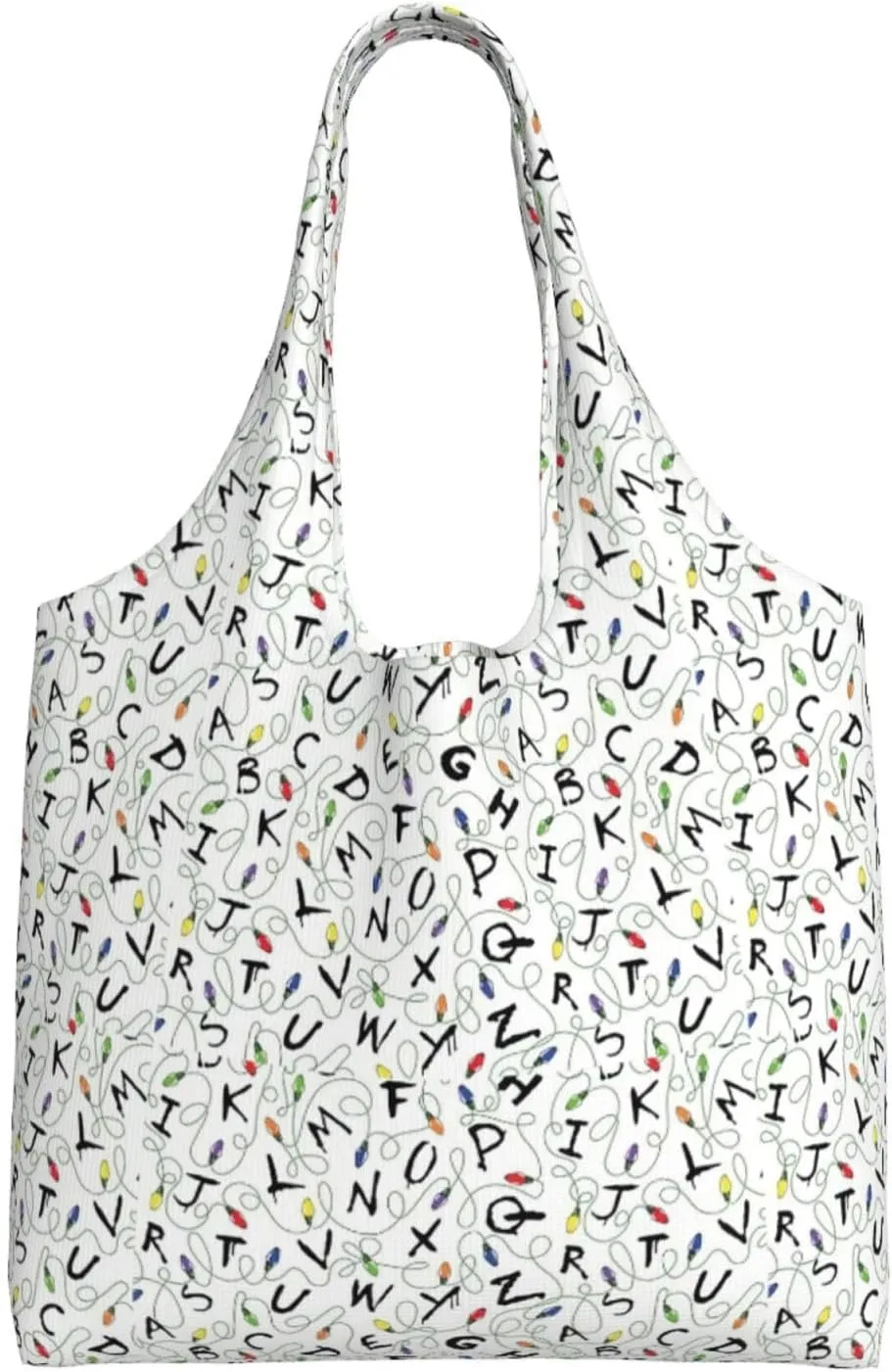 character stripes Print Canvas Totebag Everyday Totebag for Grocery Shopping Fashion Totebag