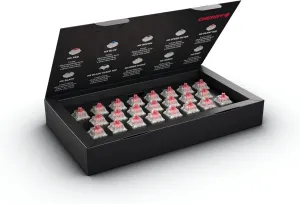 CHERRY MX RGB Silent RED Switch Kit, 23 Mechanical Keyboard Switches, for DIY, Hot-Swap or Gaming Keyboards, Linear Switch Without Click, Smooth to Use & Quiet