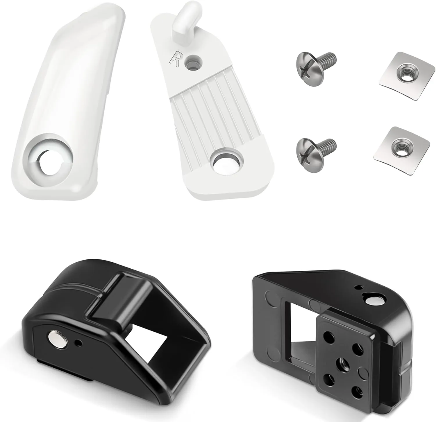Chin Strap Repair Kit & Cam Loc Set - Compatible with Riddell SpeedFlex, Includes Fastener & Hard Cup Strap for Football, Baseball, Softball Helmets, 2-Pack, White